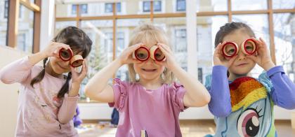 girls making silly faces