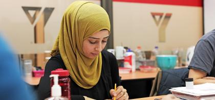 girl in tutoring classroom