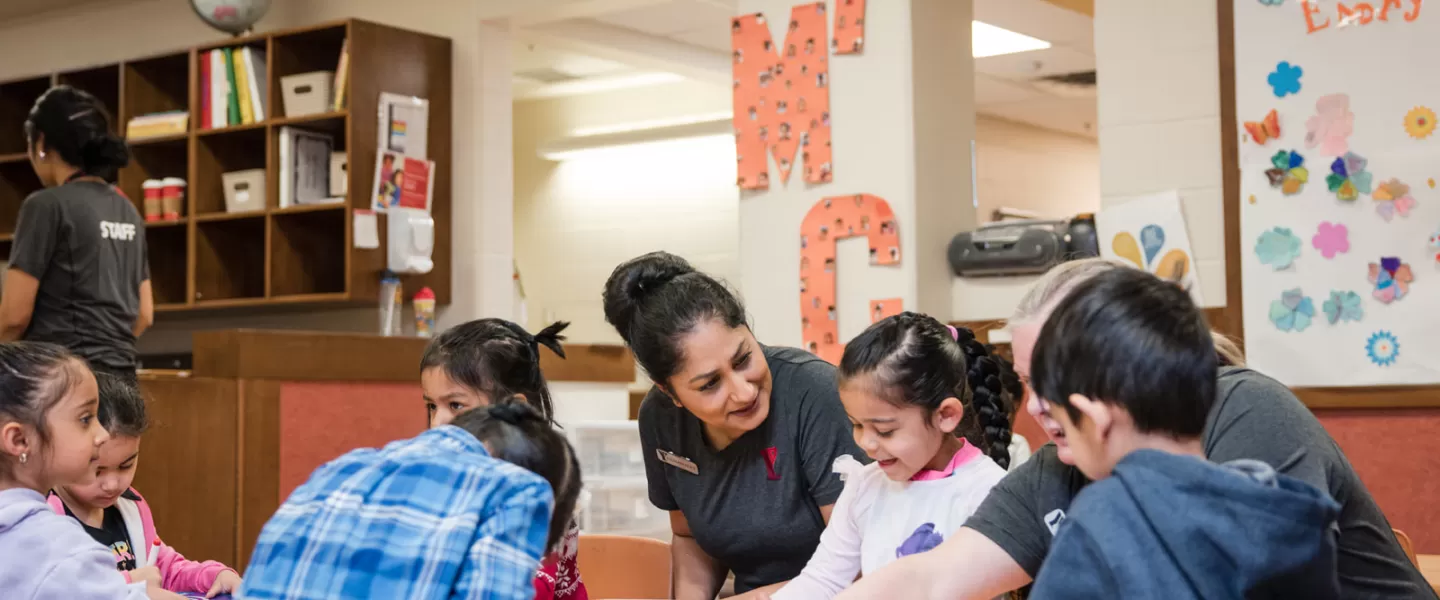 YMCA staff working with youth