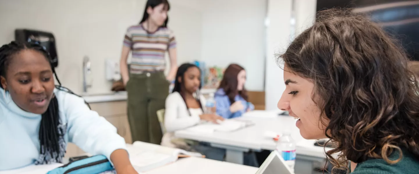 Tutor and student at Tutoring Table YMCA Calgary