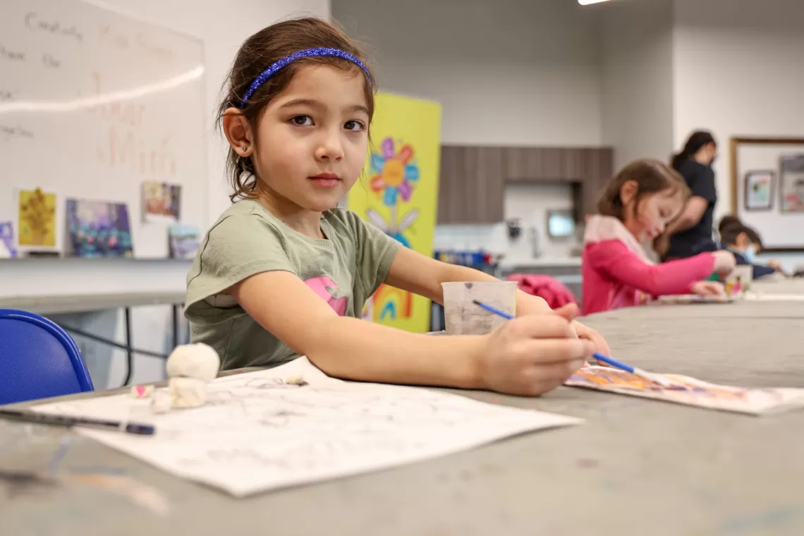YMCA Arts - Kid painting in the Art Room